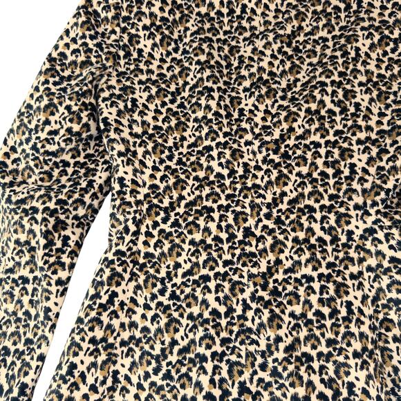 Like New! Rebecca Taylor Leopard Print Velveteen Jacket in Caramel Combo Size 2 - Picture 10 of 15